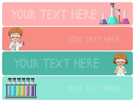 Banner templates with kids in science lab 413482 Vector Art at Vecteezy