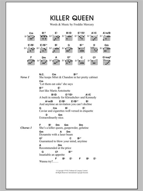 Killer Queen by Travis - Guitar Chords/Lyrics - Guitar Instructor