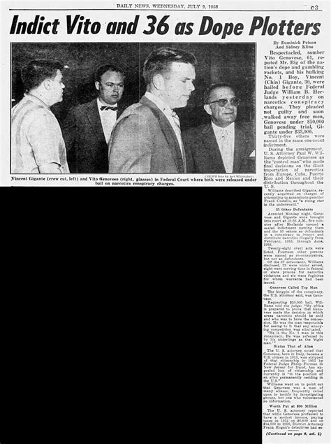 Vito Genovese: Narcotics Arrest, Trial, Conviction and Sentencing (1958-1959) : r/Mafia