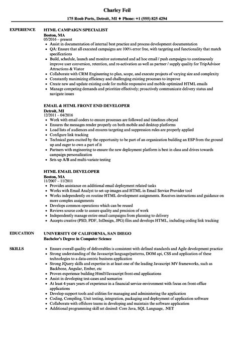 Sample Resume Using Html And Css - Free Samples , Examples & Format Resume / Curruculum Vitae ...