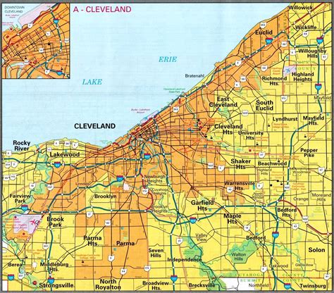 Cleveland Map - Free Printable Maps