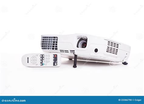 Projector with Remote Control Stock Photo - Image of film, beam: 23366790