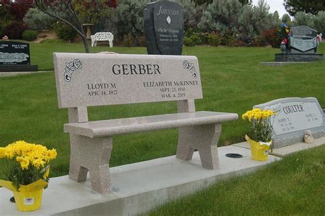 Memorial Monuments: Benches | Memorial benches, Granite memorial, Personalized memorial stones