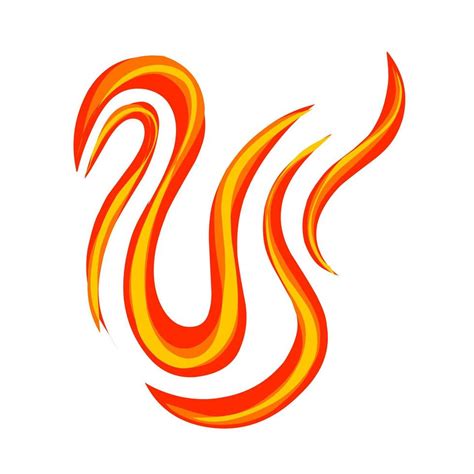 flaming fire logo abstract vector icon. Isolated on a white background. Great for web logos ...