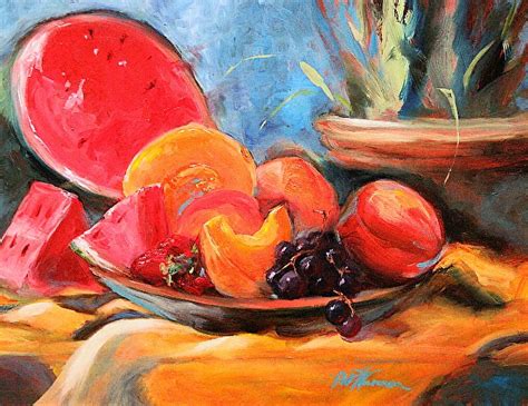 Contemporary Artists of Georgia: Still Life Fruit Oil Painting "Fruit ...