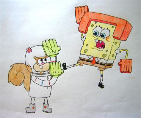 spongebob and sandy - Spongebob Squarepants Fan Art (36627970) - Fanpop