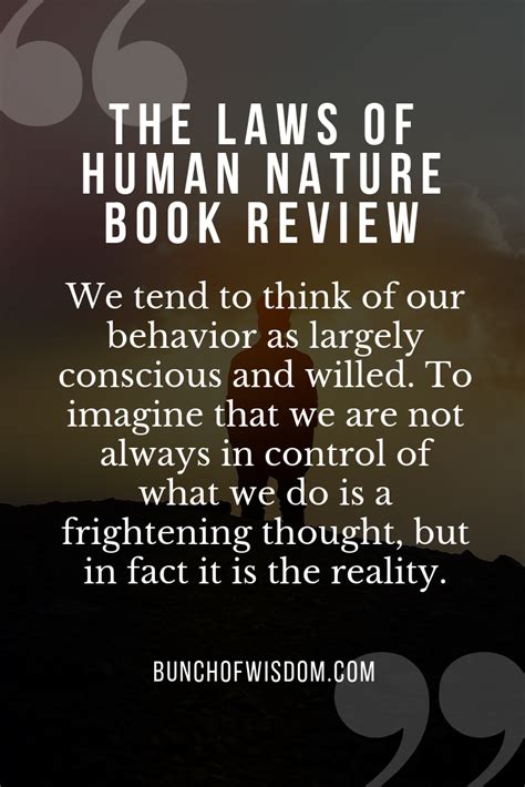 The Laws of Human Nature — Book Review - BUNCH of WISDOM | Human nature, Human nature book ...