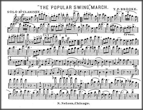 Brass Band Sheet Music - The Popular Swing March - by T. P. Brooke ...