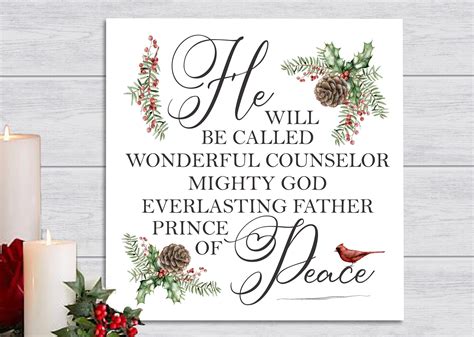 He Will Be Called Wonderful Counselor Mighty God Everlasting - Etsy