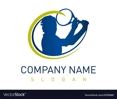 Tennis logo design Royalty Free Vector Image - VectorStock