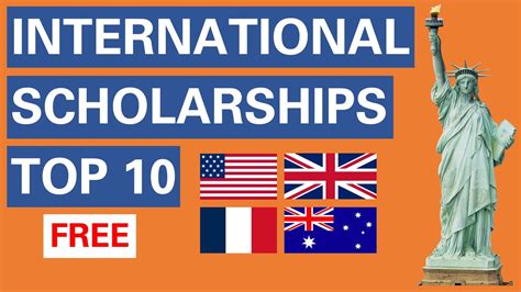 Top 10 Scholarships For International Students - YouTube