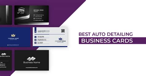 Auto Detailing Business Cards Ideas & Examples