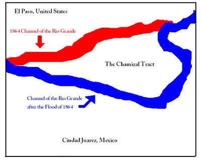 Location of the Chamizal and the Chamizal Memorial - El Paso, Texas