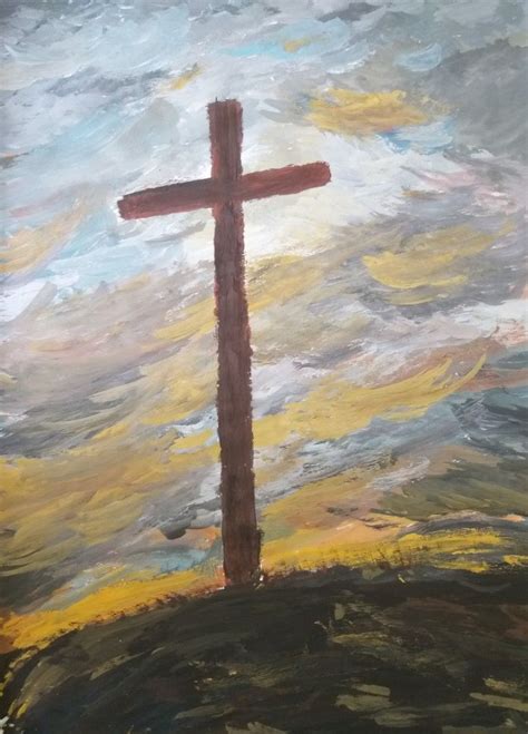 Rugged cross painting | Peinture, Croix de jésus, Chrétien