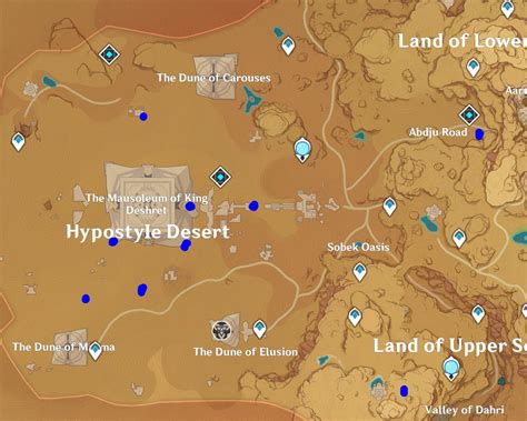 Sumeru Desert hidden waypoint locations via rrat : r/Genshin_Impact_Leaks