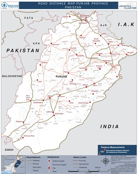 Punjab Map With Distance | Draw A Topographic Map