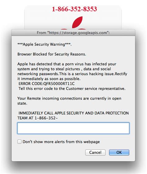 Review Of Pop Up Apple Security Warning Ideas