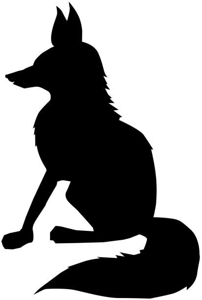 Sitting Fox Silhouette Illustrations, Royalty-Free Vector Graphics ...