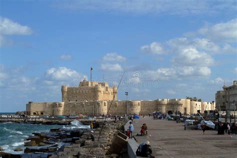 Citadel of Alexandria in Egypt Editorial Stock Image - Image of fishing ...