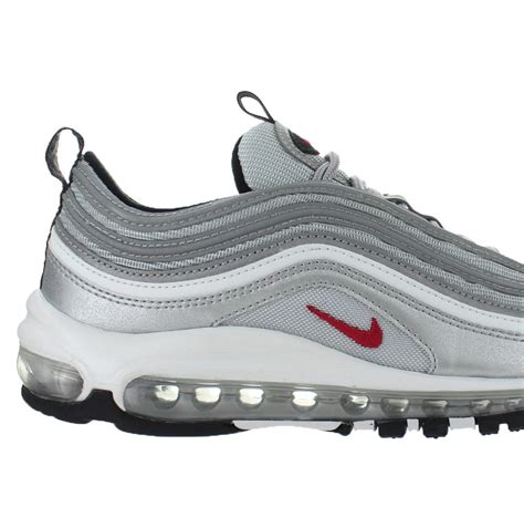 Womens Nike Air Max 97 OG QS Silver Bullet Metallic Silver Varsity Red - Walmart.com