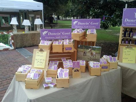 Dancin' Goat's soap display at Charlestons Farmers Market Gift Shop Displays, Craft Fair ...