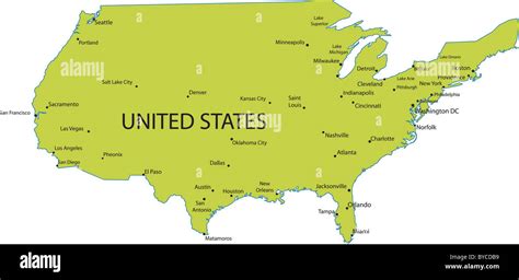 United States Map Of Major Cities - Ricky Christal