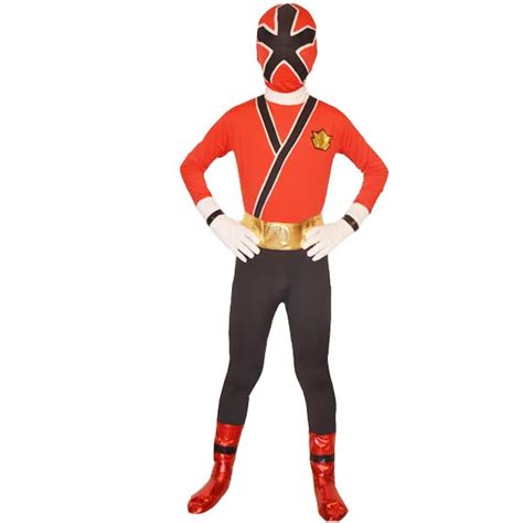 Power Rangers costume kids red Samurai cosplay children Halloween ...