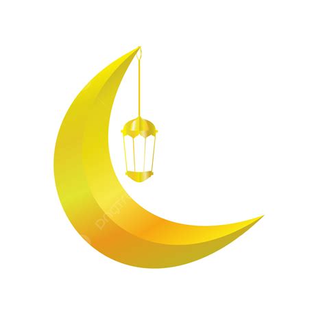 Islamic Lamp Vector Hd Images, Gold Islamic Moon And Lamp, Islamic, Moon, Gold PNG Image For ...
