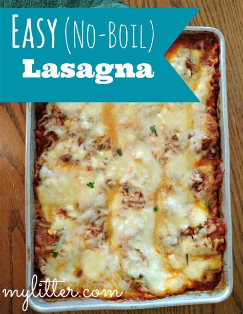 Easy No Boil Lasagna Recipe - MyLitter - One Deal At A Time