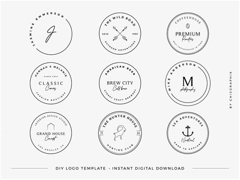 Round Stamp Logo Design, DIY Logo, Badge Logo, Stamp Logo, Business ...