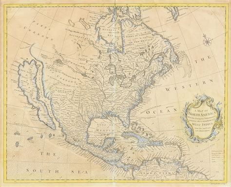 Lot - A ROCOCO PERIOD MAP, "A Map of North America with the European ...