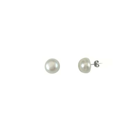 Freshwater Pearl Studs with Silver Posts - Multiple Sizes – Oriental ...