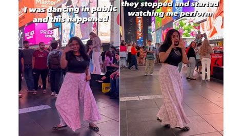 Viral video: Woman dance to 'Radha Kaise Na Jale' at Times Square in New York, people react ...