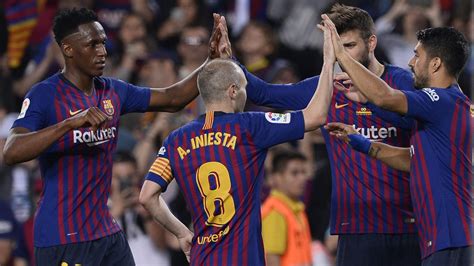 Barcelona win on Andres Iniesta farewell - Liga 2017-2018 - Football - Eurosport Asia