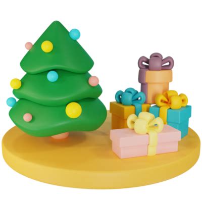 Christmas Tree With Gifts PNGs for Free Download