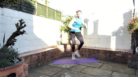 Kneeling hop and pop exercise - YouTube