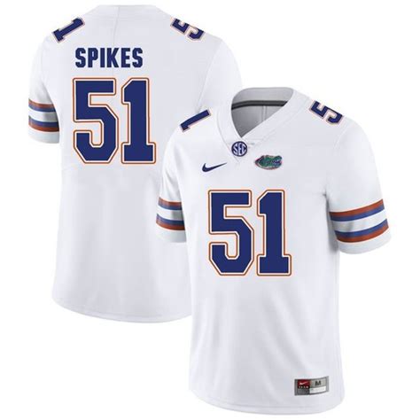 Florida Gators White Brandon Spikes Football Player Performance Jersey - Bluefink