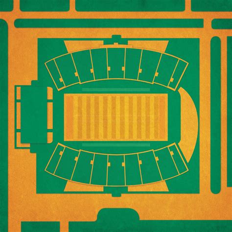 Bragg Memorial Stadium Map Art by City Prints - The Map Shop