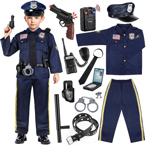 Buy Officer Costume for Kids - Deluxe Costume with Accessories ...