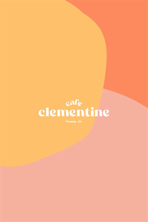 cafe clementine business branding design inspiration summer bright pink ...