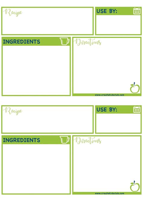 Printable Freezer Meal Labels | Freezer Labels | Create Kids Club