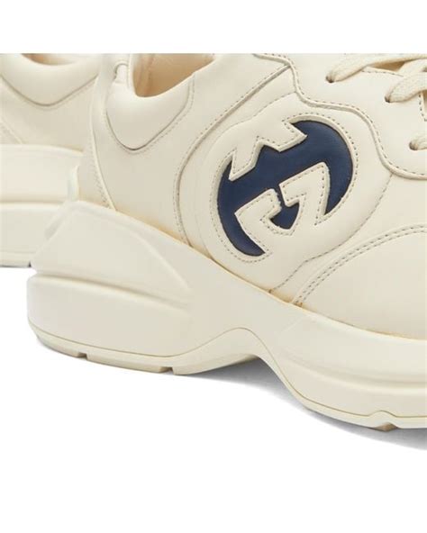 Gucci Rhyton Sneakers in Natural for Men | Lyst