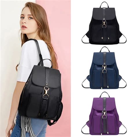 Women Fashion Drawstring backpack Black women backpack female bagpacks ...