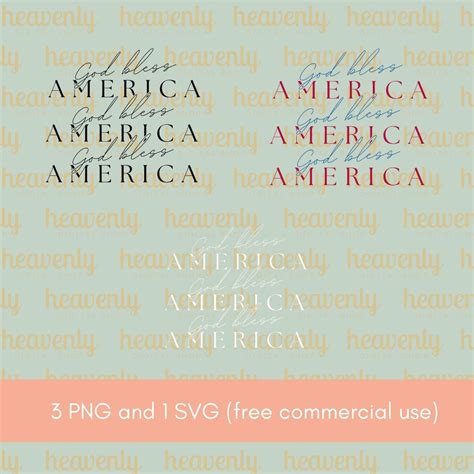 God Bless America Svg USA Svg USA Png America Land of the - Etsy