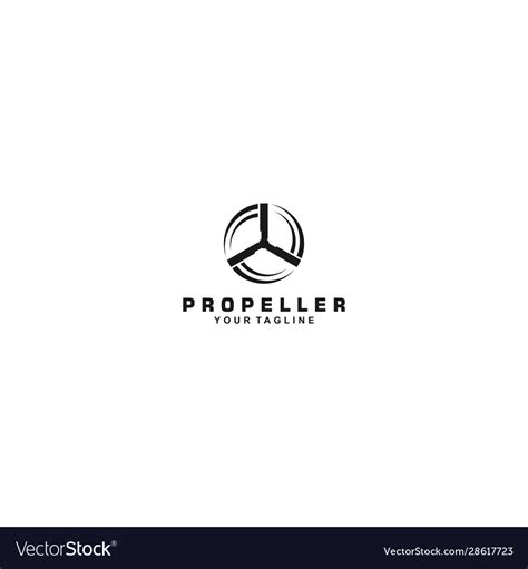 Propeller logo template design idea Royalty Free Vector