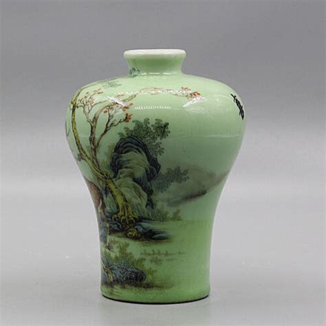 Chinese Famille Rose Porcelain Blue White Porcelain Vase 6.50 Inch ...