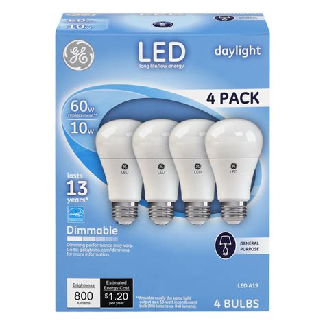 Save on GE LED Daylight General Purpose Light Bulbs Dimmable 60w ...