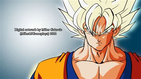 ArtStation - Dragon Ball Z Kai music album / only Goku redraw