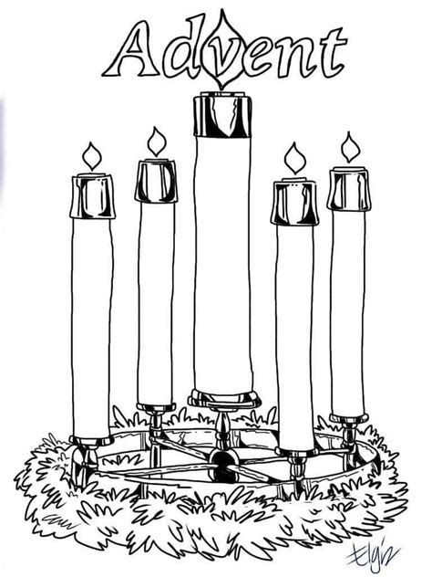 Advent Candles Coloring Pages