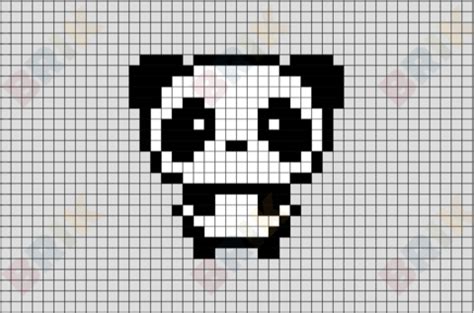 panda pixel art : +31 Idées et designs pour vous inspirer en images | Pixel art facile, Pixel ...